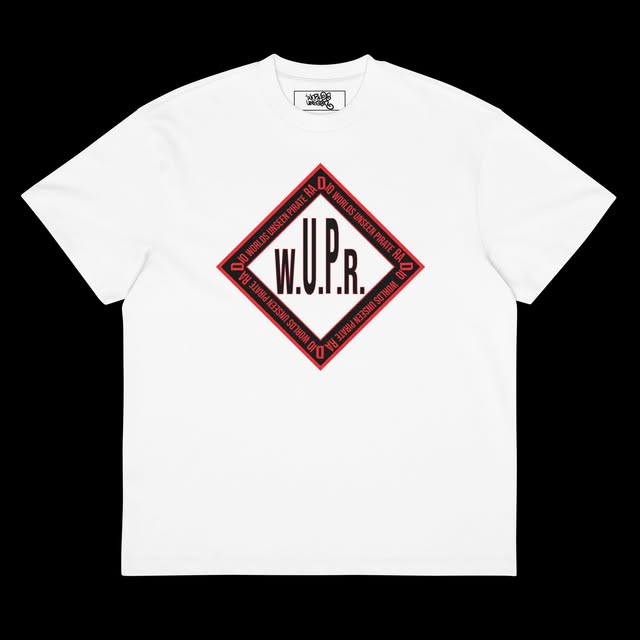 White Worlds Unseen Pirate Radio T-shirt